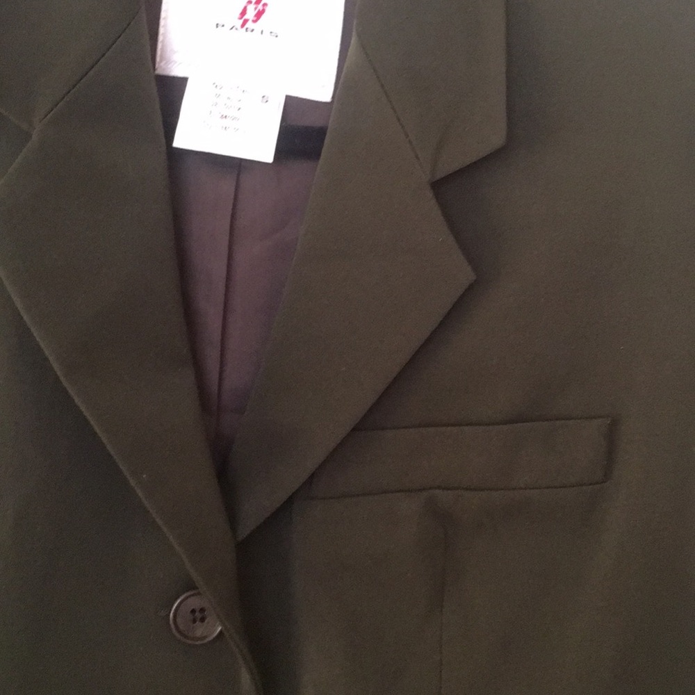 💚SOLD💚intage VERTIGO Paris Olive Green Blazer - Picture 7 of 7